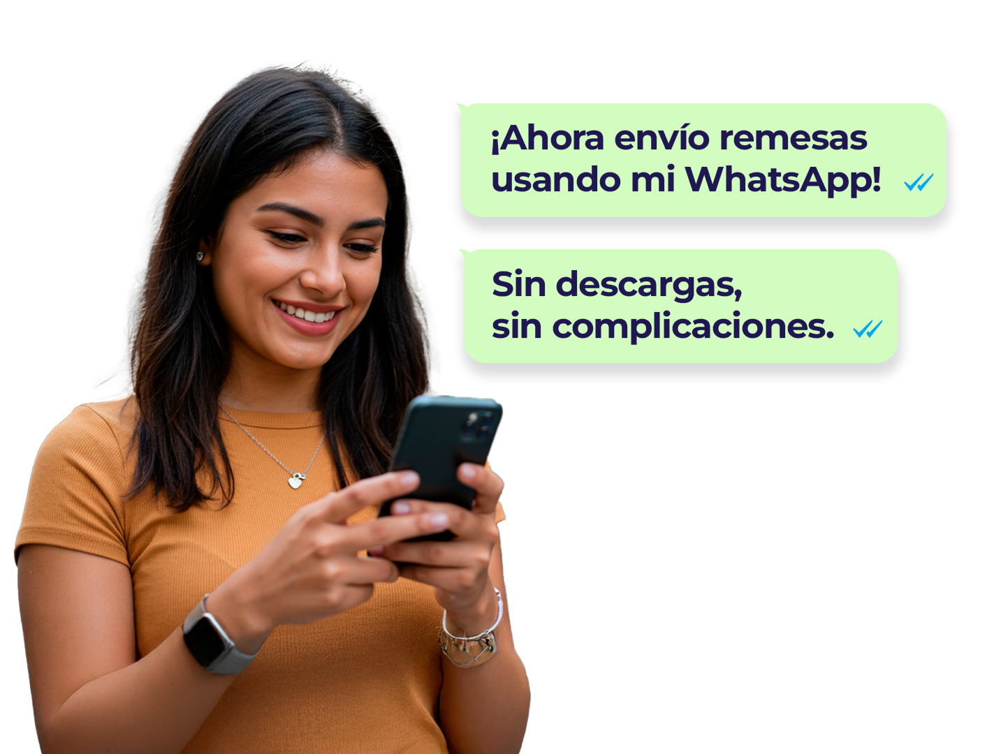 Persona usando celular