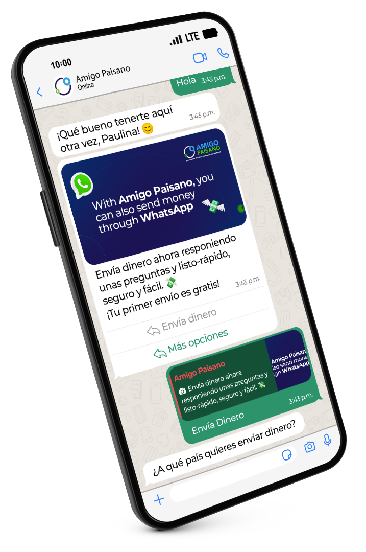 Mockup del celular usando WhatsApp